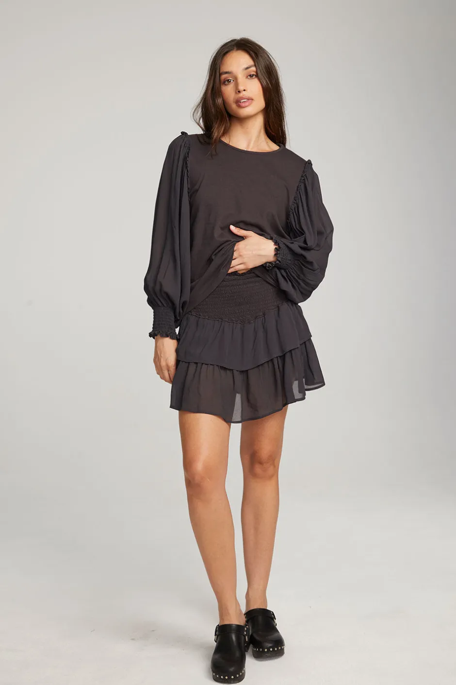 Women Chaser Brand Clyde Licorice Blouse