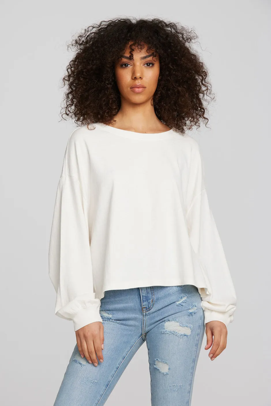 Women Chaser Brand Coast Cotton Jersey Long Sleeve Tee