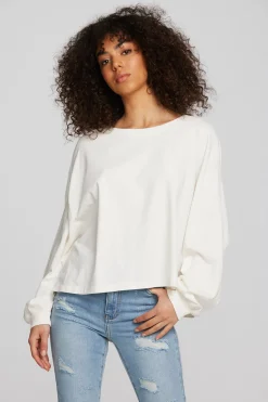 Women Chaser Brand Coast Cotton Jersey Long Sleeve Tee