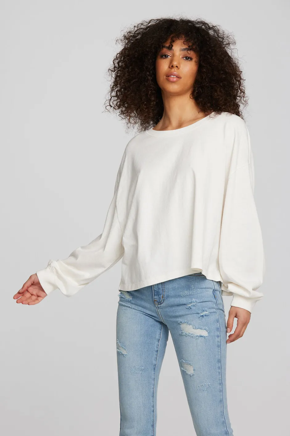 Women Chaser Brand Coast Cotton Jersey Long Sleeve Tee
