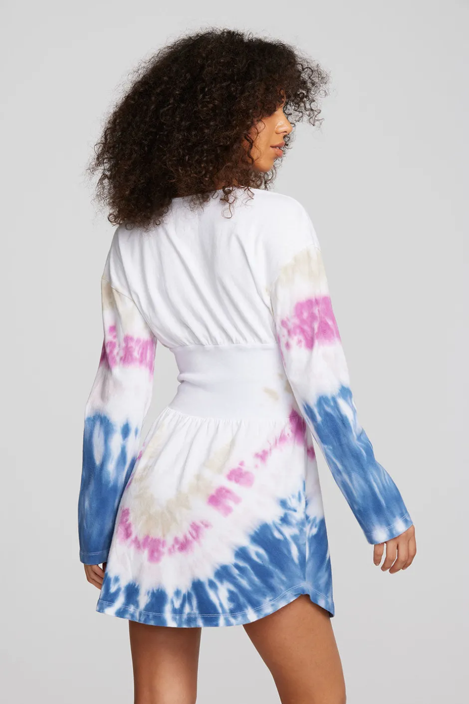 Women Chaser Brand Coast Cotton Jersey Long Sleeve Mini Dress