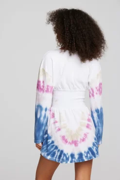 Women Chaser Brand Coast Cotton Jersey Long Sleeve Mini Dress