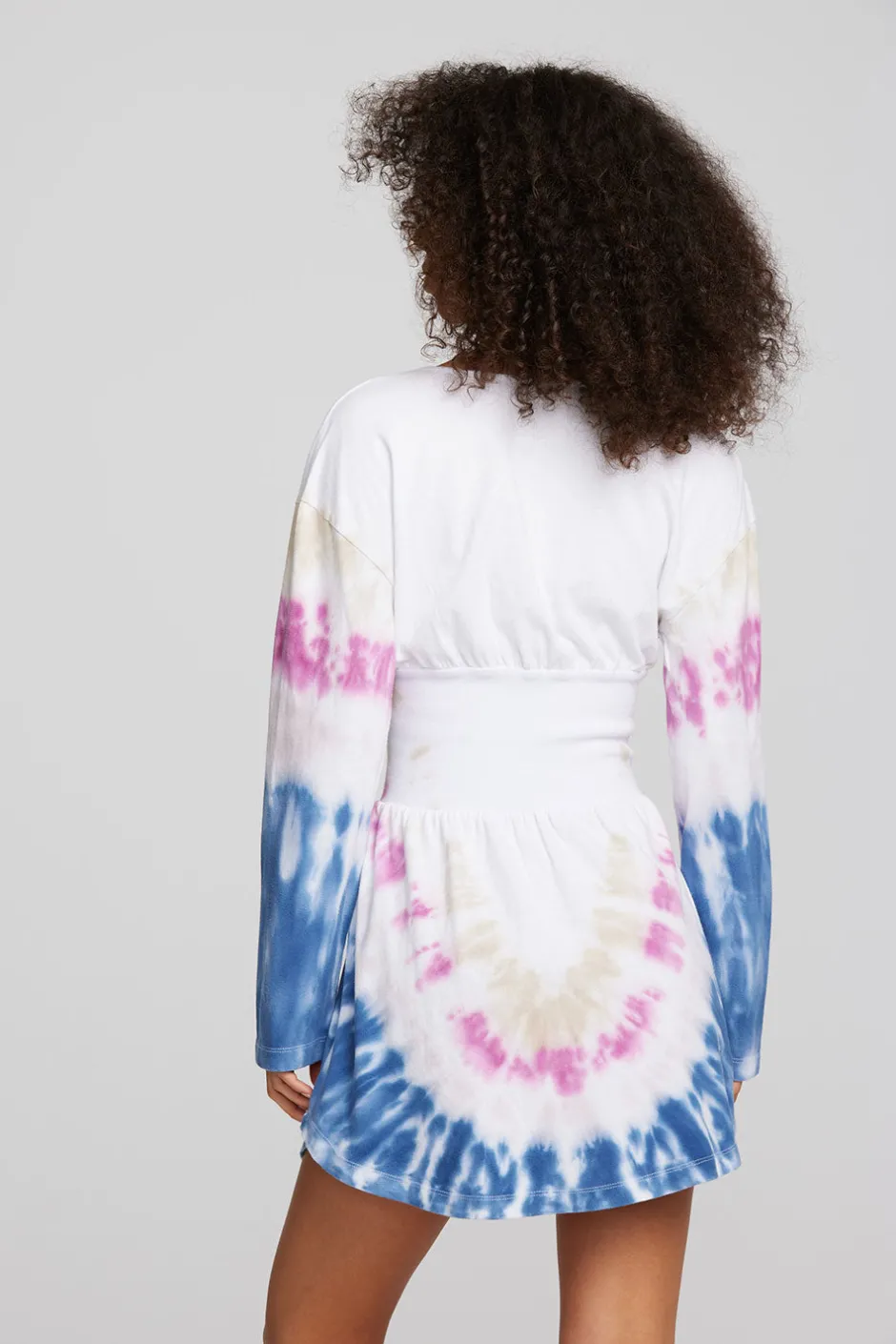 Women Chaser Brand Coast Cotton Jersey Long Sleeve Mini Dress