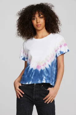 Women Chaser Brand Coast Cotton Jersey Oversized Crew Neck Tee