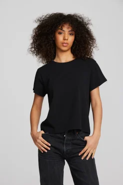 Women Chaser Brand Coast Cotton Jersey Oversized Crew Neck Tee