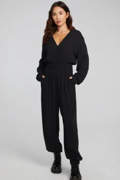 Women Chaser Brand Colette Shadow Black Jumpsuit