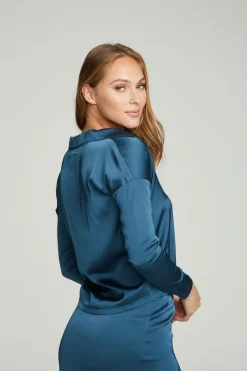 Women Chaser Brand Collared Half Placket Dolman