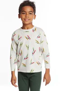 Kids/BOY Chaser Brand Coloring Time Boys Long Sleeve Crew Neck Tee