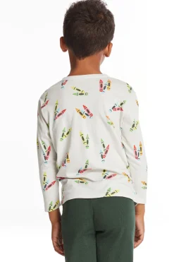 Kids/BOY Chaser Brand Coloring Time Boys Long Sleeve Crew Neck Tee