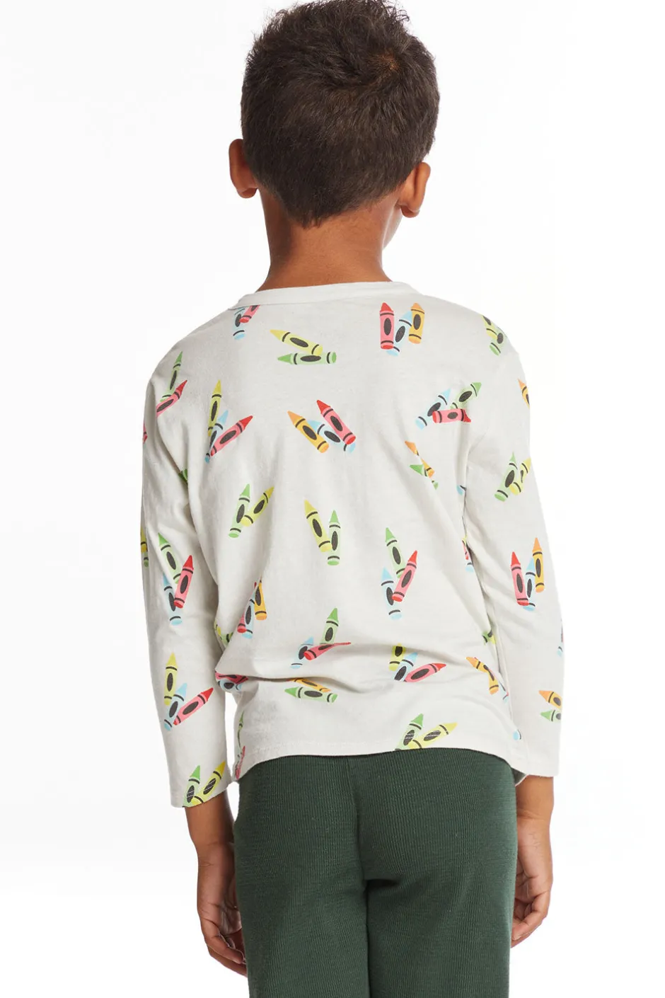 Kids/BOY Chaser Brand Coloring Time Boys Long Sleeve Crew Neck Tee