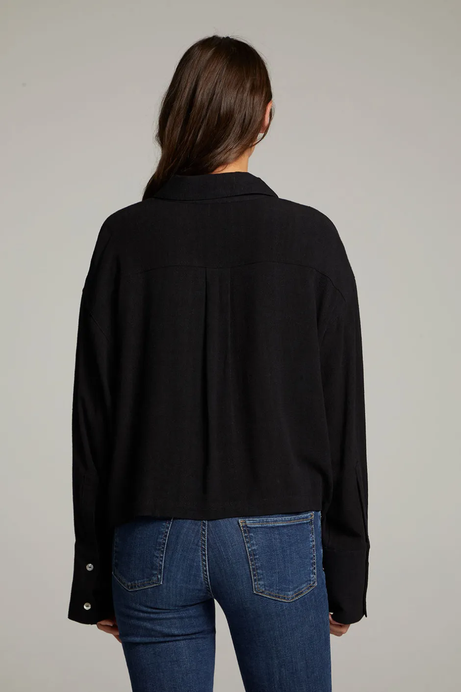 Women Chaser Brand Coral True Black Button Up Top