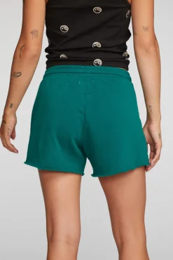 Women Chaser Brand Cotton Fleece Shorts With Shoestring Tie