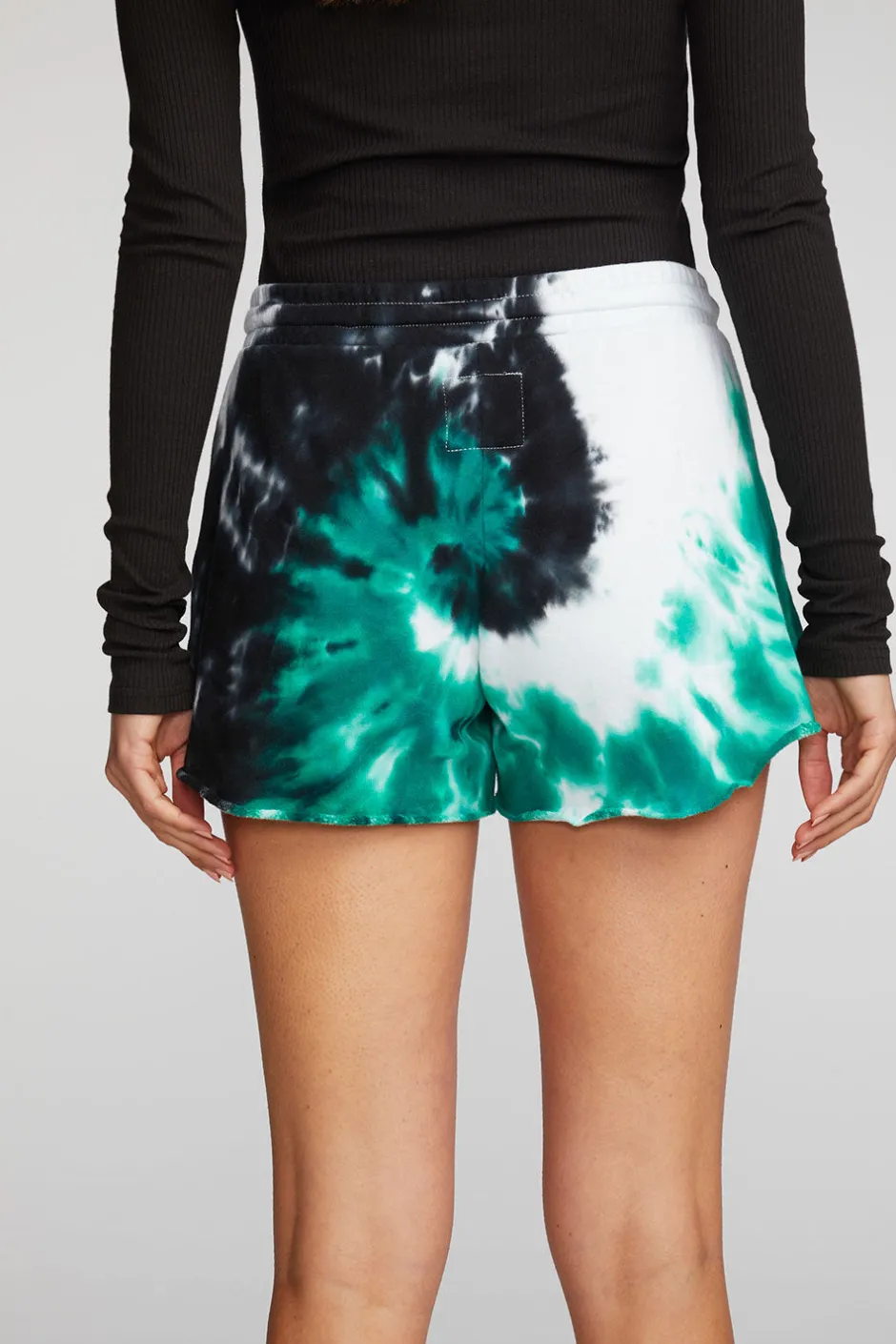 Women Chaser Brand Cotton Fleece Shorts With Shoestring Tie