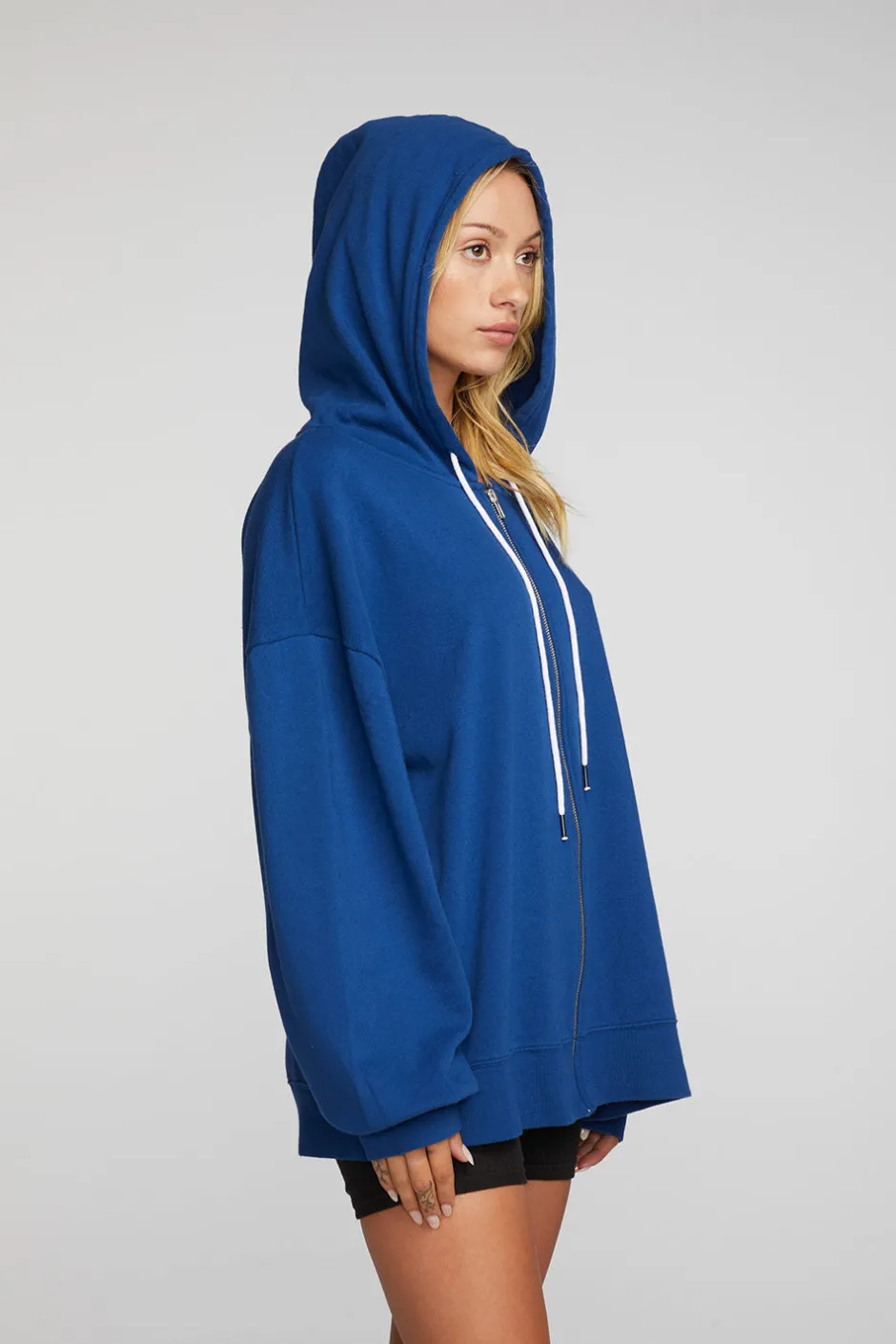 Women Chaser Brand Cotton Fleece Zip Up Hoodie