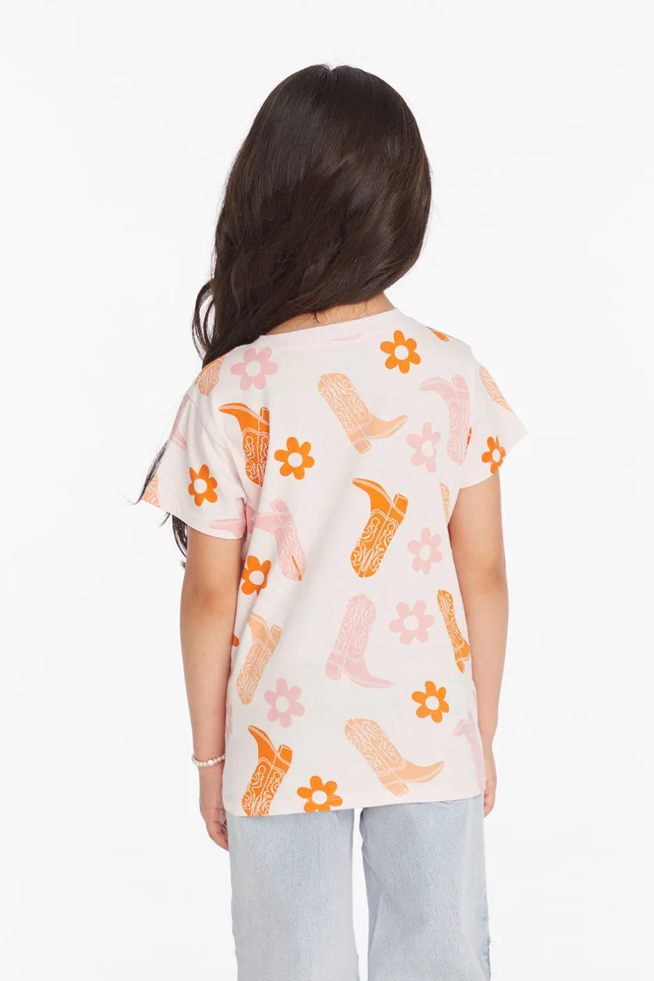 Kids Chaser Brand Cowgirl Boots Girls Tee