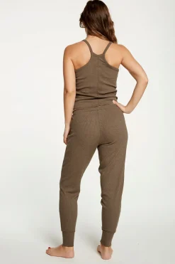Women Chaser Brand Cozy Rib Cropped Double V Cami