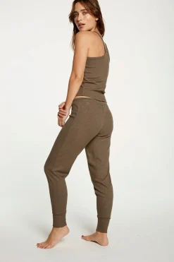 Women Chaser Brand Cozy Rib Cropped Double V Cami