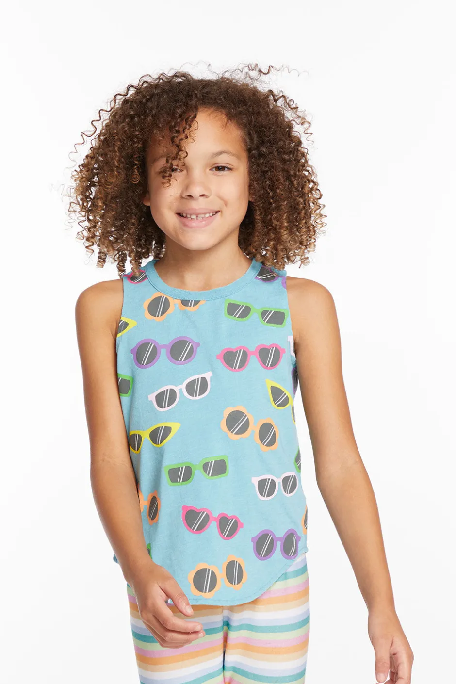 Kids Chaser Brand Crazy Sunglasses Girls Vintage Jersey Shirttail Muscle
