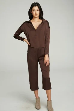 Women Chaser Brand Cropped Wide Leg Culotte