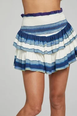 Women Chaser Brand Cruz Mini Skirt - Pacific Stripe