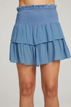 Women Chaser Brand Cruz Vintage Blue Mini Skirt