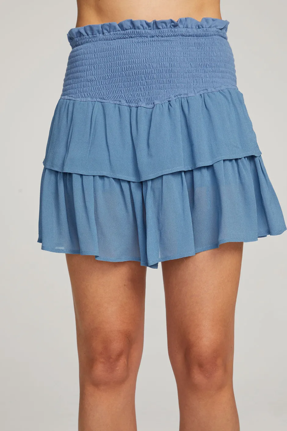 Women Chaser Brand Cruz Vintage Blue Mini Skirt