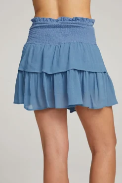 Women Chaser Brand Cruz Vintage Blue Mini Skirt