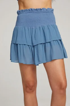 Women Chaser Brand Cruz Vintage Blue Mini Skirt