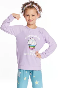 Kids Chaser Brand Cupcakes For Breakfast Girls Pullover