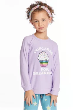 Kids Chaser Brand Cupcakes For Breakfast Girls Pullover