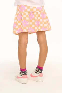 Kids Chaser Brand Daisy Check Skirt