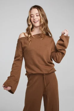 Women Chaser Brand Dani Deep Taupe Long Sleeve