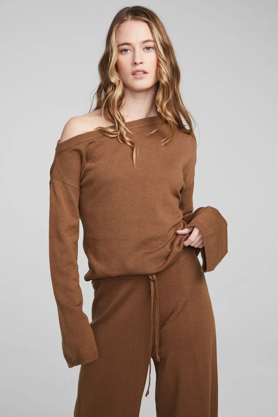 Women Chaser Brand Dani Deep Taupe Long Sleeve