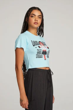 Women Chaser Brand David Bowie Ziggy Stardust Crop Tee