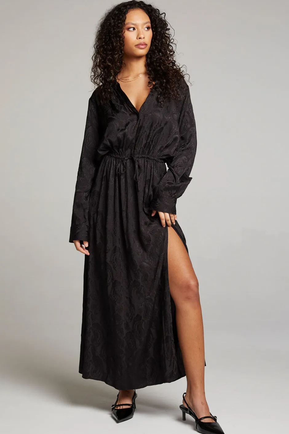 Women Chaser Brand Denverr Licorice Maxi Dress