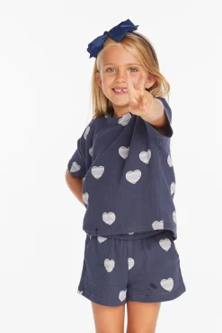 Kids Chaser Brand Devin Beach Hearts Girls Tee