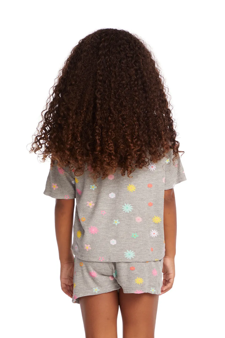 Kids Chaser Brand Devin Embroidered Flowers Girls Tee