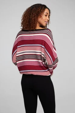 Women Chaser Brand Diamond Roxy Stripe Long Sleeve
