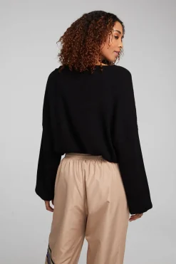 Women Chaser Brand Diamond Shadow Black Long Sleeve