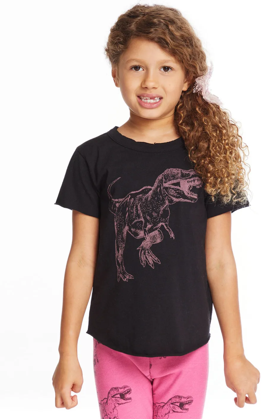 Kids Chaser Brand Dino Time Girls Crew Neck Tee