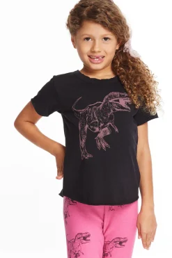 Kids Chaser Brand Dino Time Girls Crew Neck Tee