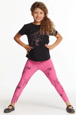 Kids Chaser Brand Dino Time Girls Crew Neck Tee