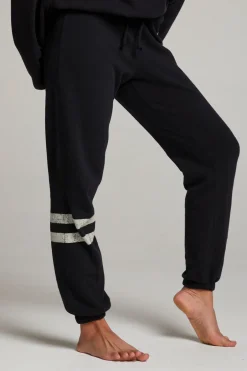 Women Chaser Brand Distressed Bolt Sweatpant