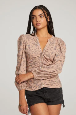 Women Chaser Brand Ditsy Print Long Sleeve