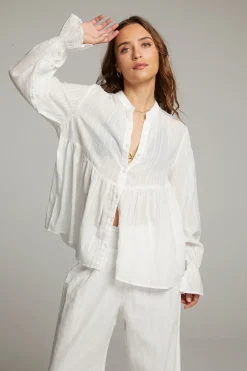 Women Chaser Brand Dolphin White Button Down
