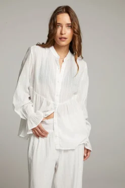 Women Chaser Brand Dolphin White Button Down