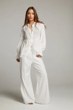 Women Chaser Brand Dolphin White Button Down