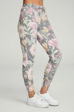 Women Chaser Brand Drawstring Shirred Cuffed Slim Jogger