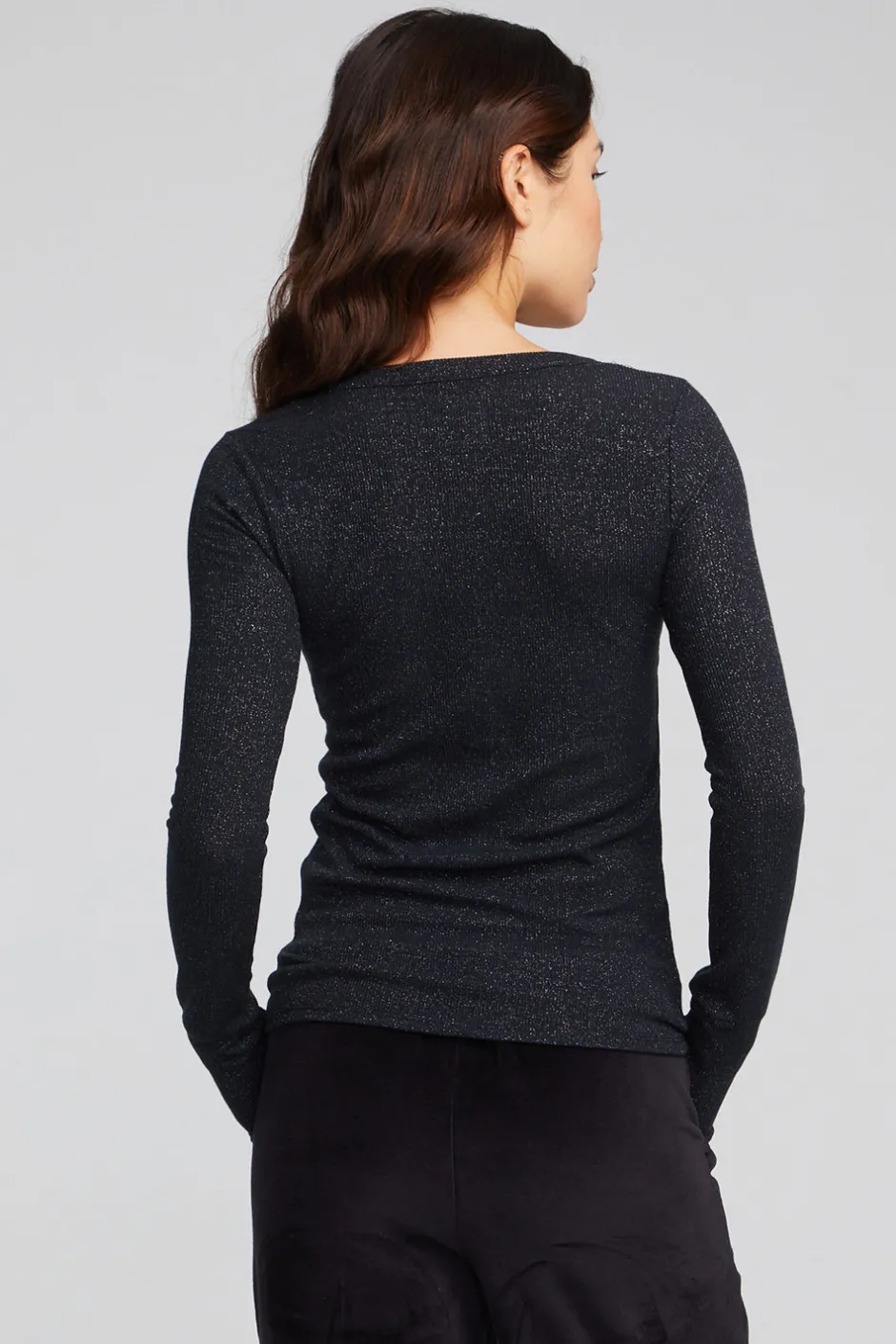 Women Chaser Brand Drifter Shadow Black Henley
