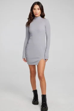 Women Chaser Brand Edita Silver Grey Mini Dress